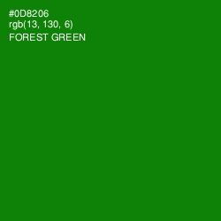 #0D8206 - Forest Green Color Image