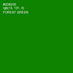 #0D8300 - Forest Green Color Image