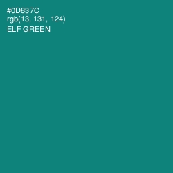 #0D837C - Elf Green Color Image