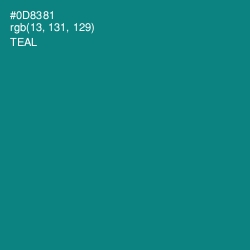 #0D8381 - Teal Color Image