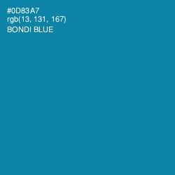 #0D83A7 - Bondi Blue Color Image