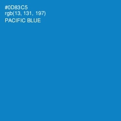 #0D83C5 - Pacific Blue Color Image