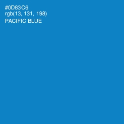 #0D83C6 - Pacific Blue Color Image