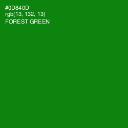 #0D840D - Forest Green Color Image