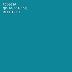 #0D869A - Blue Chill Color Image