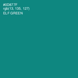 #0D877F - Elf Green Color Image