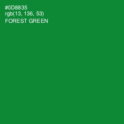 #0D8835 - Forest Green Color Image