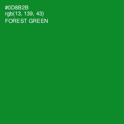 #0D8B2B - Forest Green Color Image