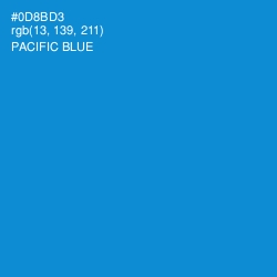#0D8BD3 - Pacific Blue Color Image