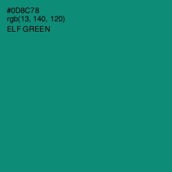 #0D8C78 - Elf Green Color Image