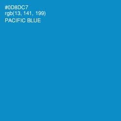 #0D8DC7 - Pacific Blue Color Image