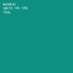 #0D8F81 - Teal Color Image