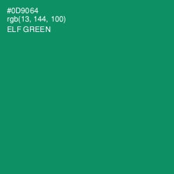 #0D9064 - Elf Green Color Image