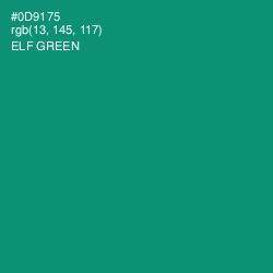 #0D9175 - Elf Green Color Image