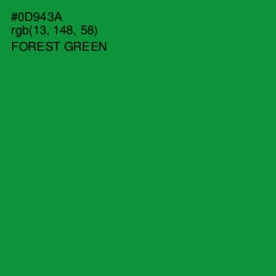 #0D943A - Forest Green Color Image