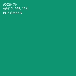 #0D9470 - Elf Green Color Image