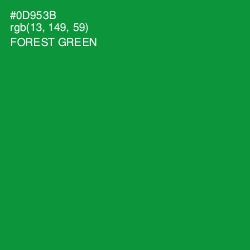 #0D953B - Forest Green Color Image