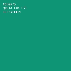 #0D9575 - Elf Green Color Image