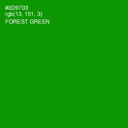 #0D9703 - Forest Green Color Image