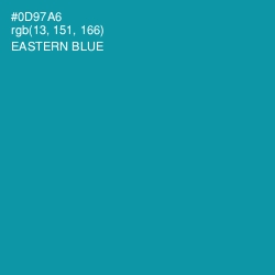 #0D97A6 - Eastern Blue Color Image