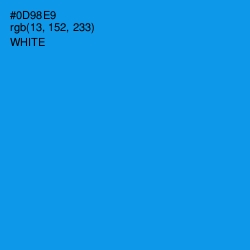 #0D98E9 - Dodger Blue Color Image