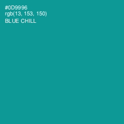 #0D9996 - Blue Chill Color Image