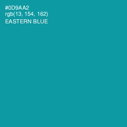 #0D9AA2 - Eastern Blue Color Image