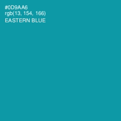 #0D9AA6 - Eastern Blue Color Image