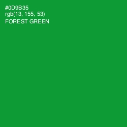 #0D9B35 - Forest Green Color Image