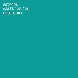 #0D9C98 - Blue Chill Color Image