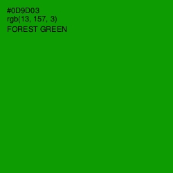 #0D9D03 - Forest Green Color Image