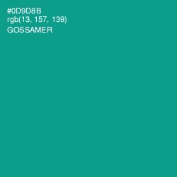 #0D9D8B - Gossamer Color Image