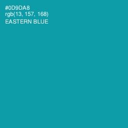 #0D9DA8 - Eastern Blue Color Image