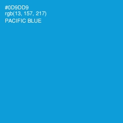 #0D9DD9 - Pacific Blue Color Image