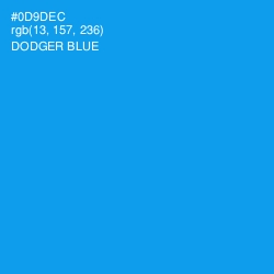 #0D9DEC - Dodger Blue Color Image