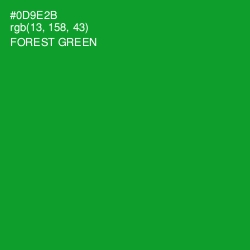 #0D9E2B - Forest Green Color Image