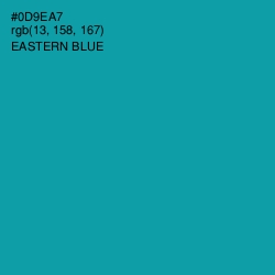 #0D9EA7 - Eastern Blue Color Image