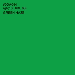 #0DA044 - Green Haze Color Image