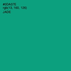 #0DA07E - Jade Color Image
