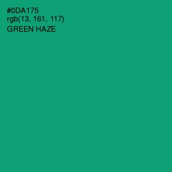 #0DA175 - Green Haze Color Image