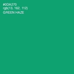 #0DA270 - Green Haze Color Image