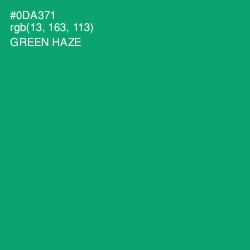 #0DA371 - Green Haze Color Image
