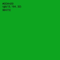 #0DA420 - Forest Green Color Image