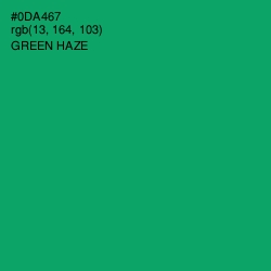 #0DA467 - Green Haze Color Image