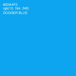 #0DA4F0 - Dodger Blue Color Image