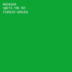 #0DA634 - Forest Green Color Image