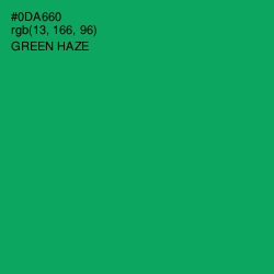 #0DA660 - Green Haze Color Image