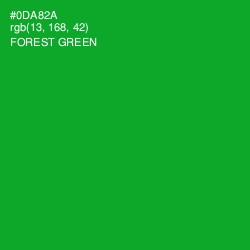 #0DA82A - Forest Green Color Image