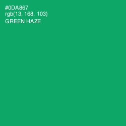 #0DA867 - Green Haze Color Image