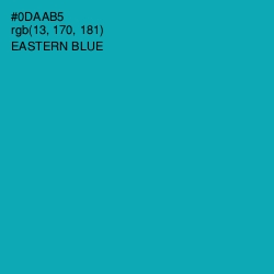 #0DAAB5 - Eastern Blue Color Image